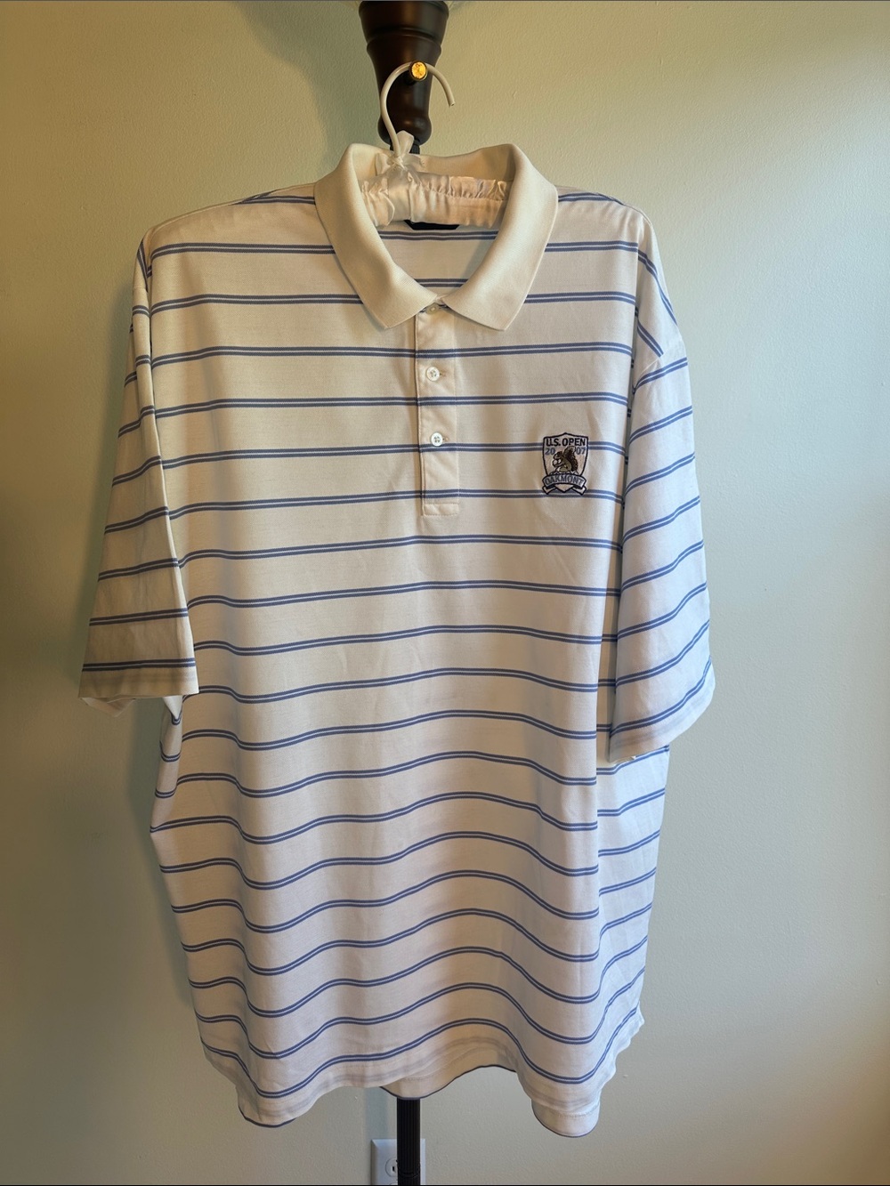 Ralph Lauren vintage golf  US Open 2007 Oakmont Blue & white PoloXL